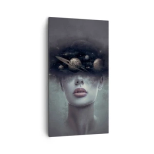 Schilderen op canvas - En de planeten worden gek... - 45x80 cm