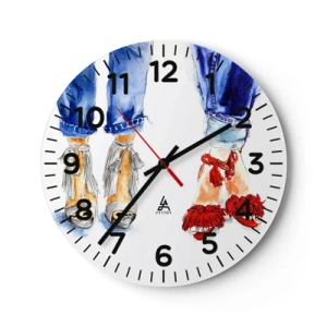 Wandklok - Klok - Misschien gaan we wandelen? - 40x40 cm