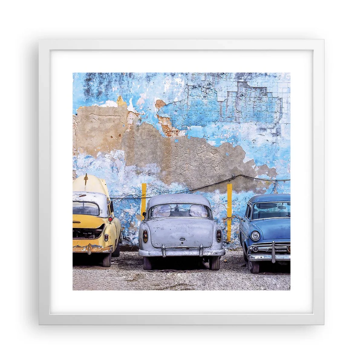 Poster in een witte lijst - Veteranenbijeenkomst - 40x40 cm