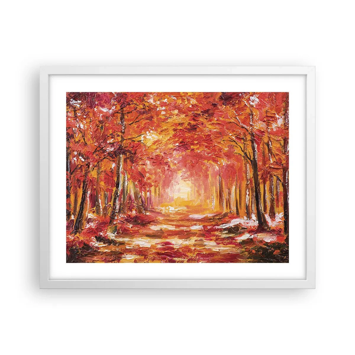 Poster in een witte lijst - Koperen bos - 50x40 cm