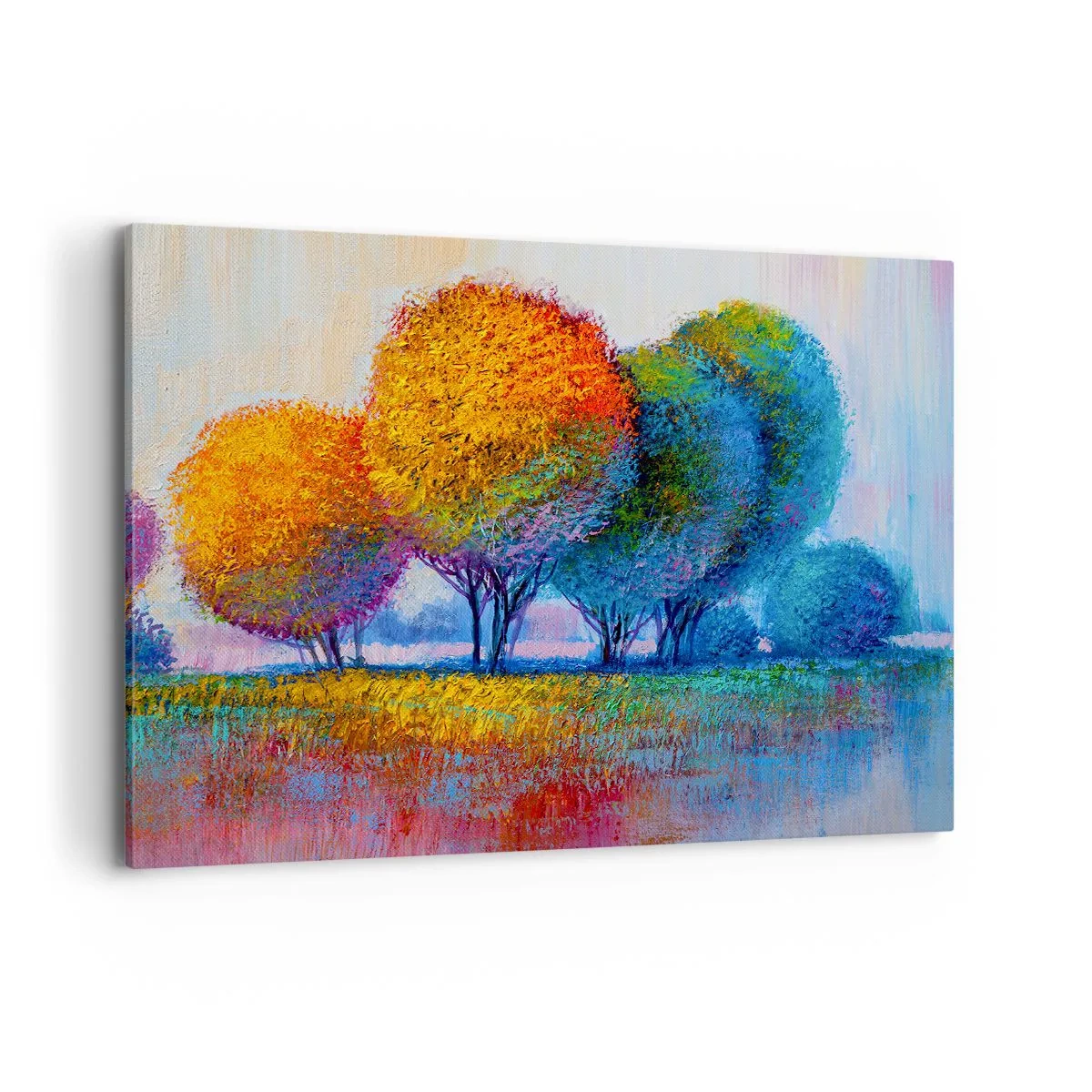 Schilderen op canvas - Een klomp van schitterende kleuren - 120x80 cm
