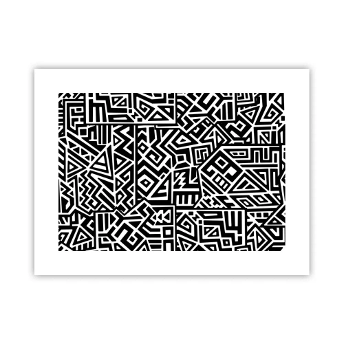 Poster - Pre-Columbiaanse compositie - 40x30 cm