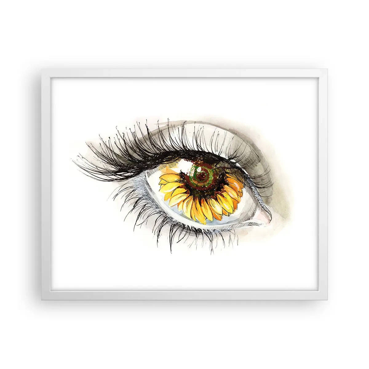 Poster in een witte lijst - Een look zo warm als de zomer - 50x40 cm