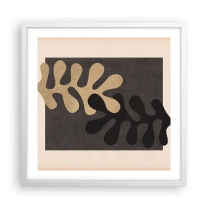 Poster in een witte lijst - Afwezigheid en complement - 50x50 cm