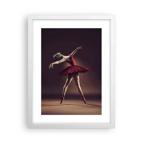 Poster in een witte lijst - Een prima ballerina - 30x40 cm