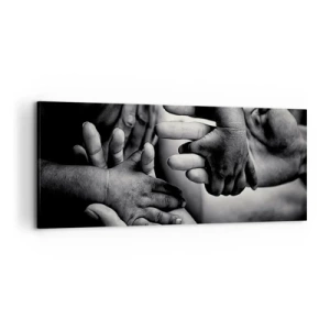 Schilderen op canvas - Om mens te zijn - 120x50 cm