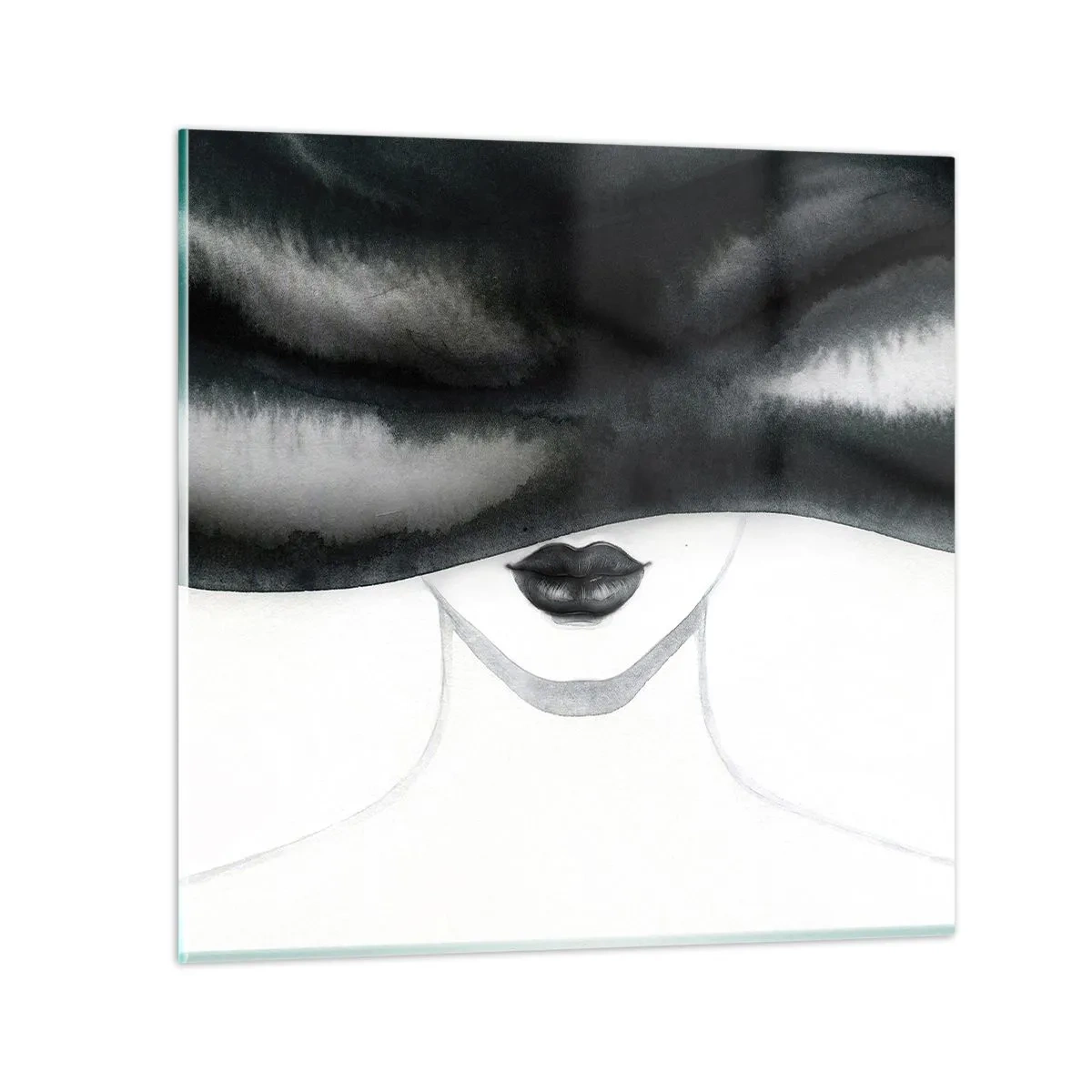 Schilderen op glas - Een sensueel mysterie - 30x30 cm