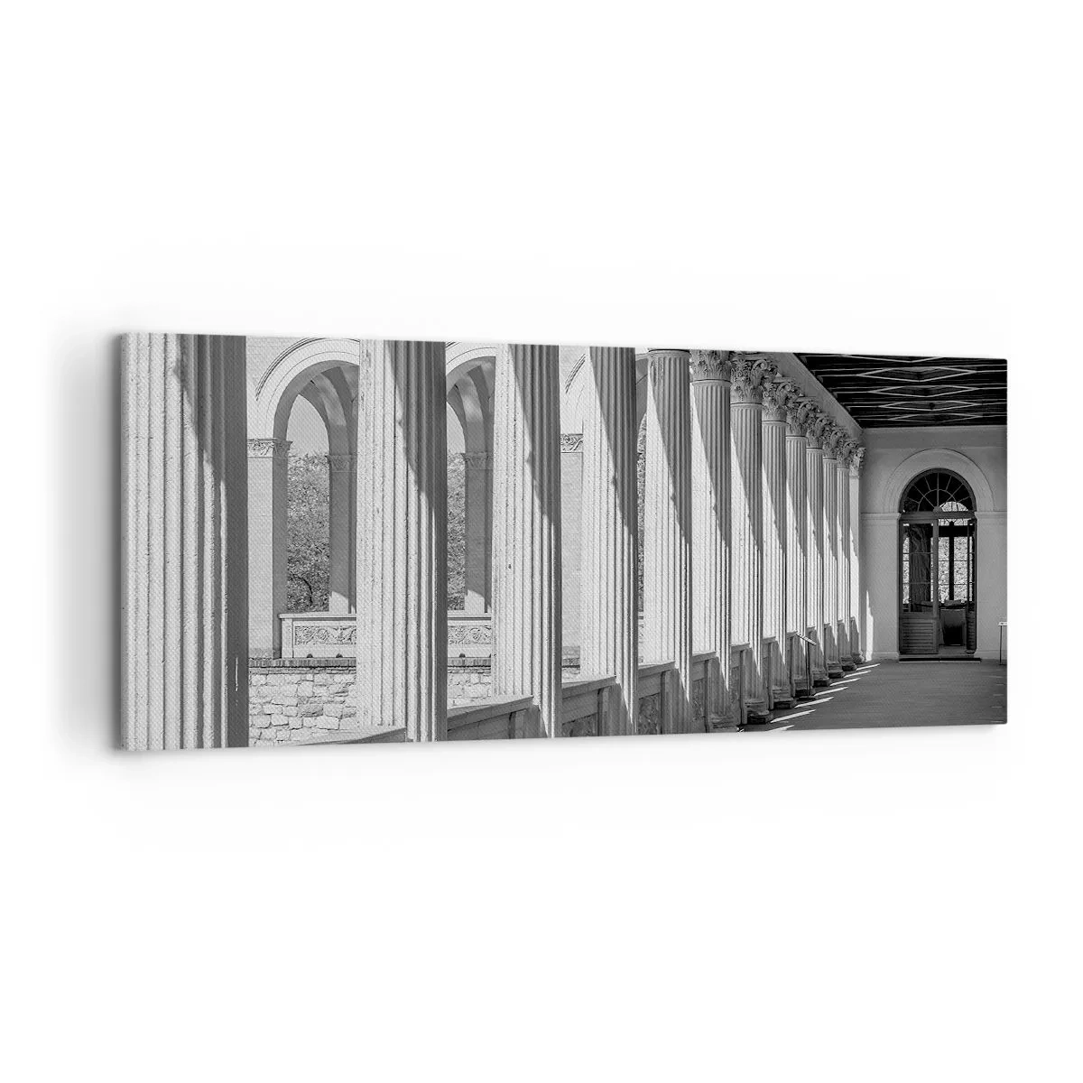 Schilderen op canvas - Zonnige arcade - 100x40 cm