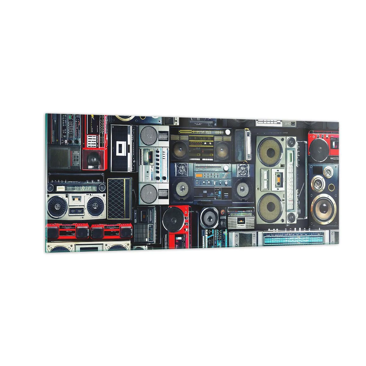 Schilderen op glas - Verlangen naar de jaren 80 - 100x40 cm