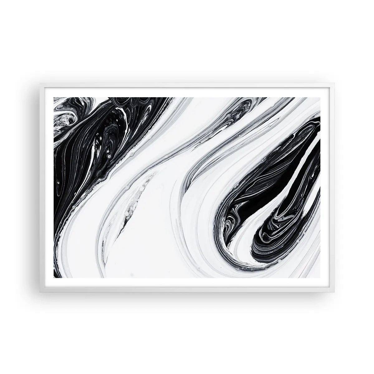 Poster in een witte lijst - Een combinatie van tegenstellingen - 100x70 cm