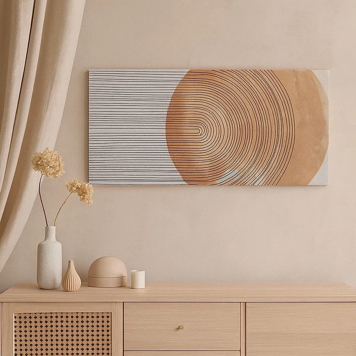 Schilderen op canvas - Zonnige compositie - 100x40 cm