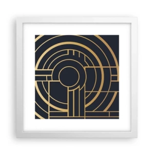 Poster in een witte lijst - Draaien van dingen - 30x30 cm