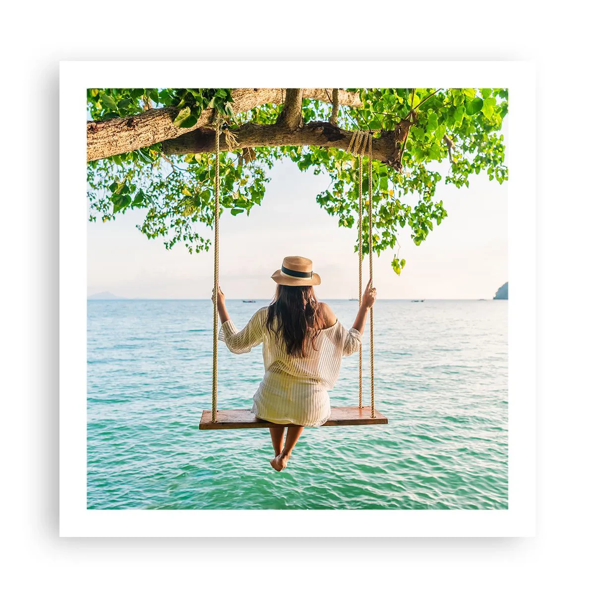 Poster - Het leven is prachtig - 60x60 cm