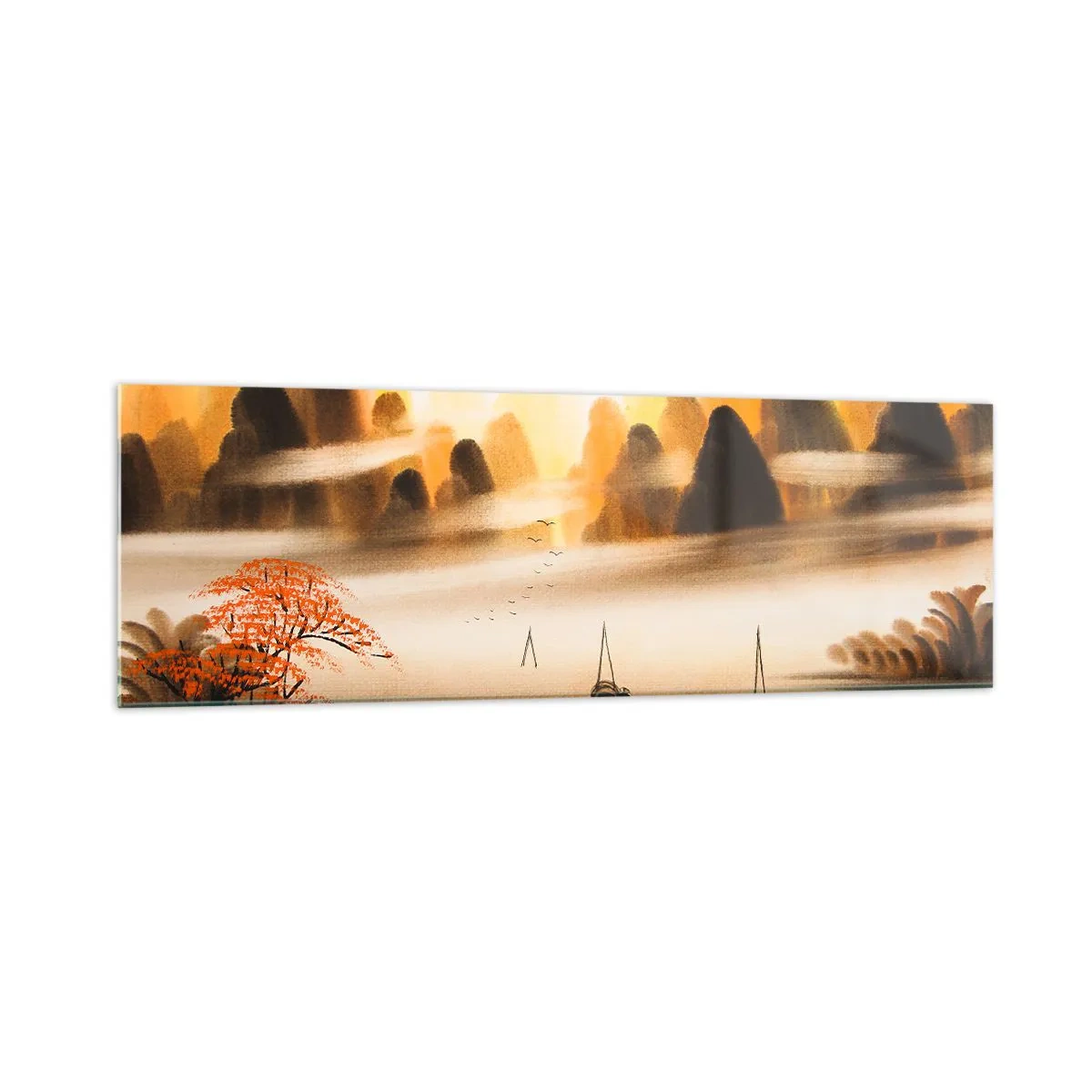 Schilderen op glas - Verder dan het Verre Oosten - 160x50 cm