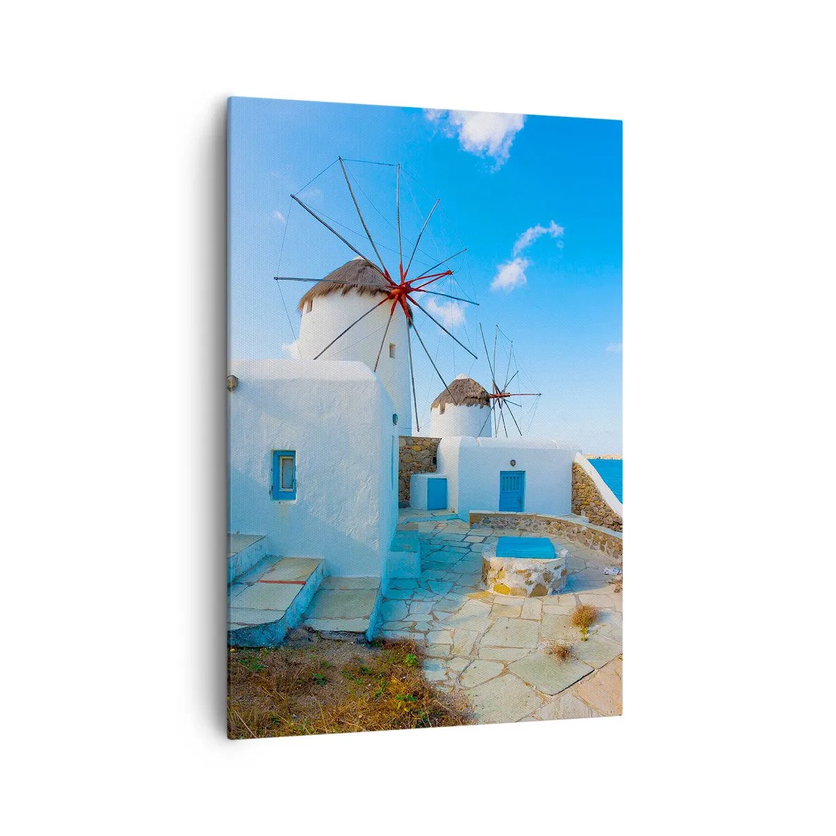 Schilderen op canvas - De blauwe wind uit de zee - 70x100 cm