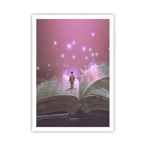 Poster - Uitnodiging voor een andere wereld - lees! - 70x100 cm