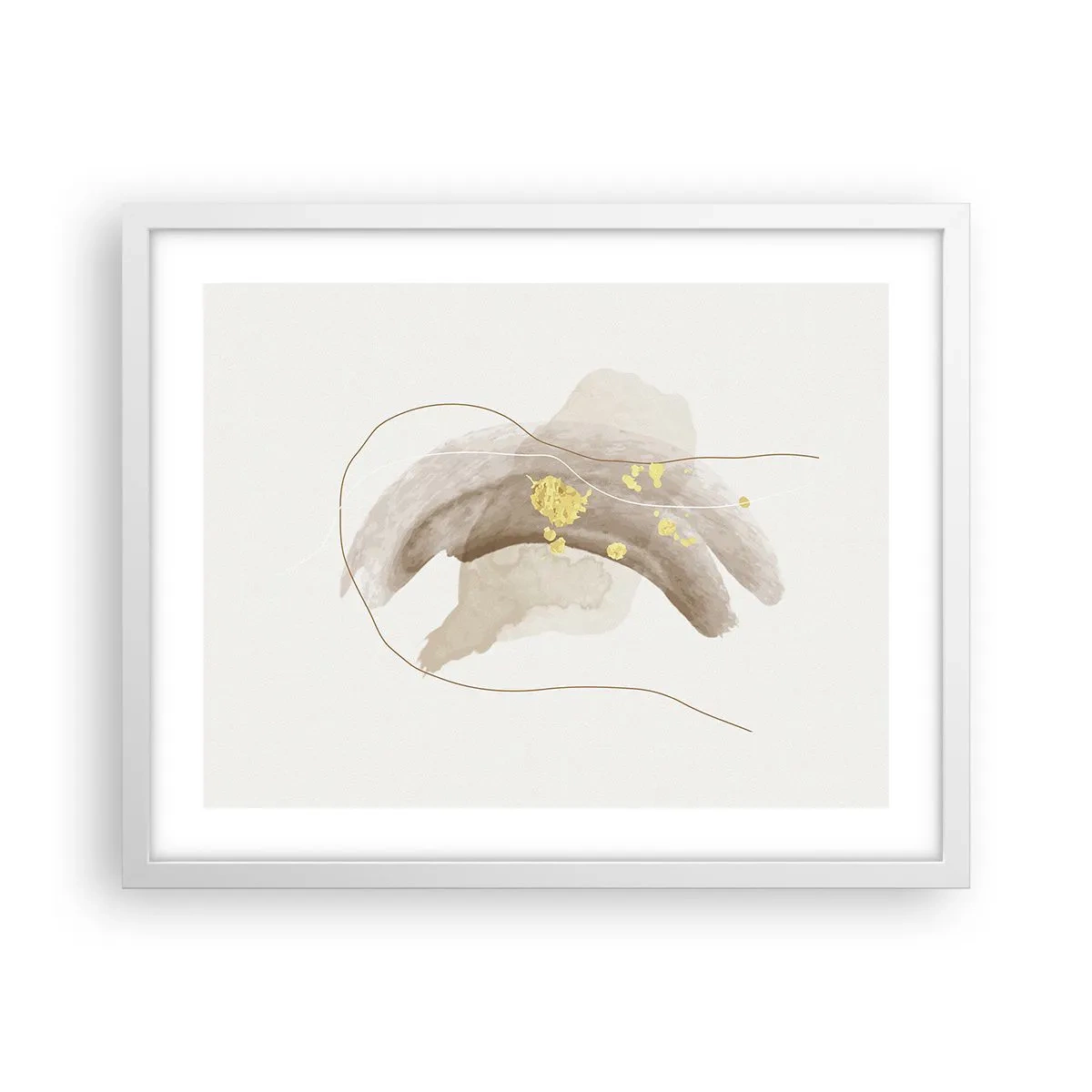 Poster in een witte lijst - Ontmoet in de ruimte - 50x40 cm