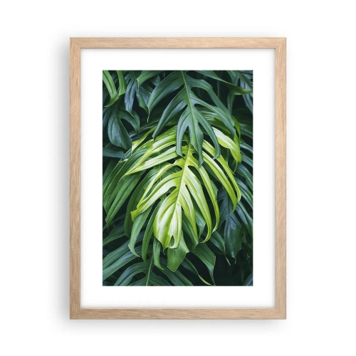 Een poster in een licht eiken lijst - Dompel jezelf onder in de frisheid - 30x40 cm