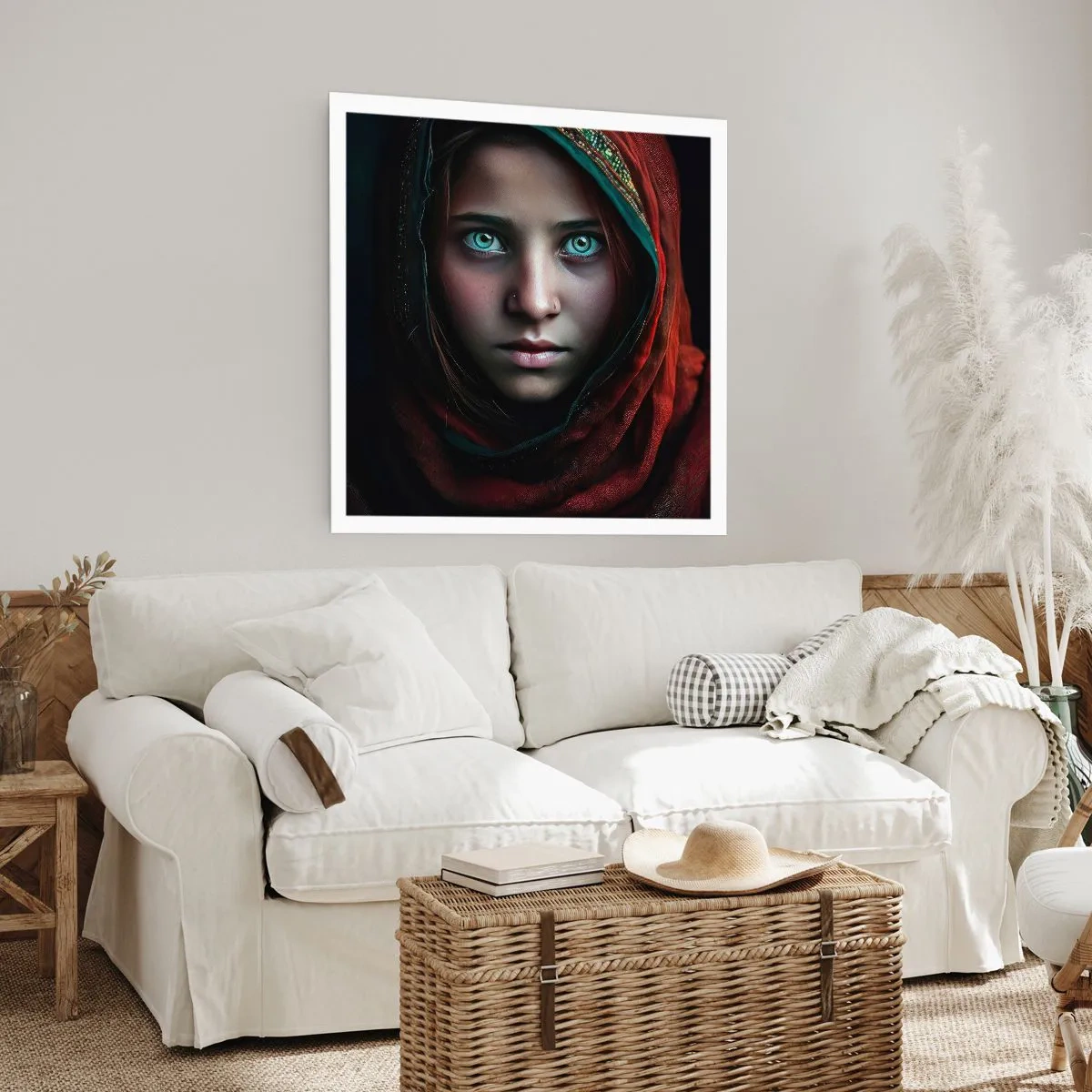 Poster - Oosterse prinses - 60x60 cm