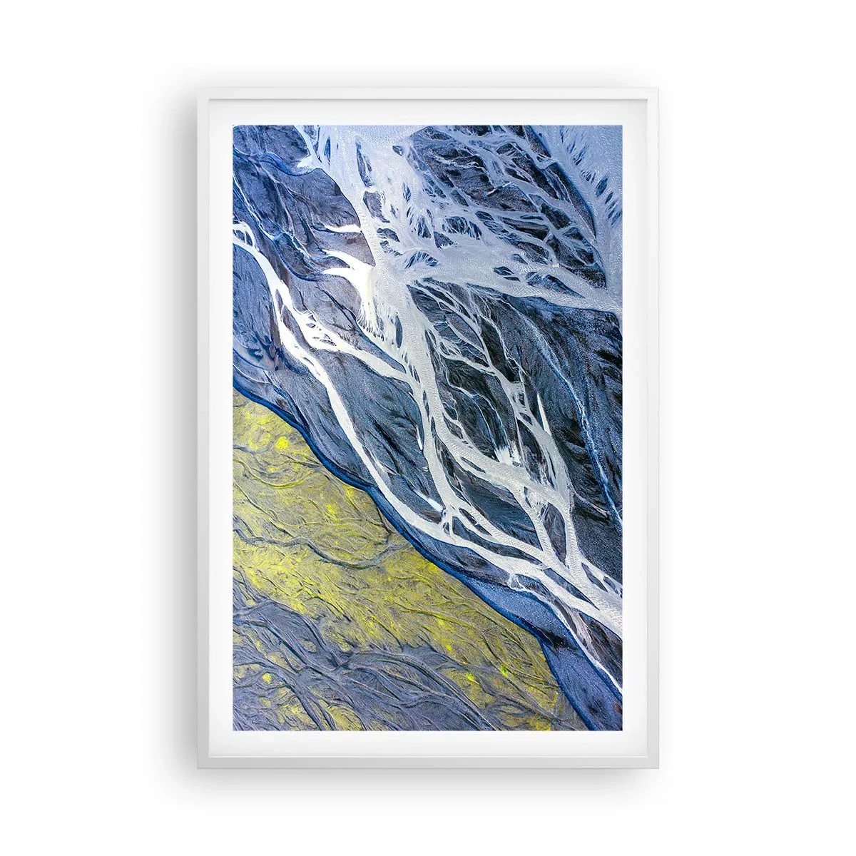 Poster in een witte lijst - Rotstekeningen van de natuur - 61x91 cm