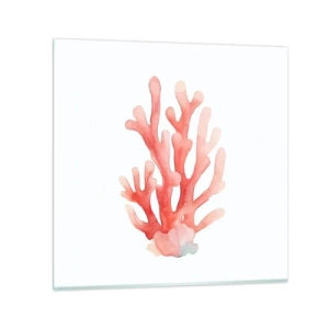 Schilderen op glas - Koraalkleurig koraal - 60x60 cm