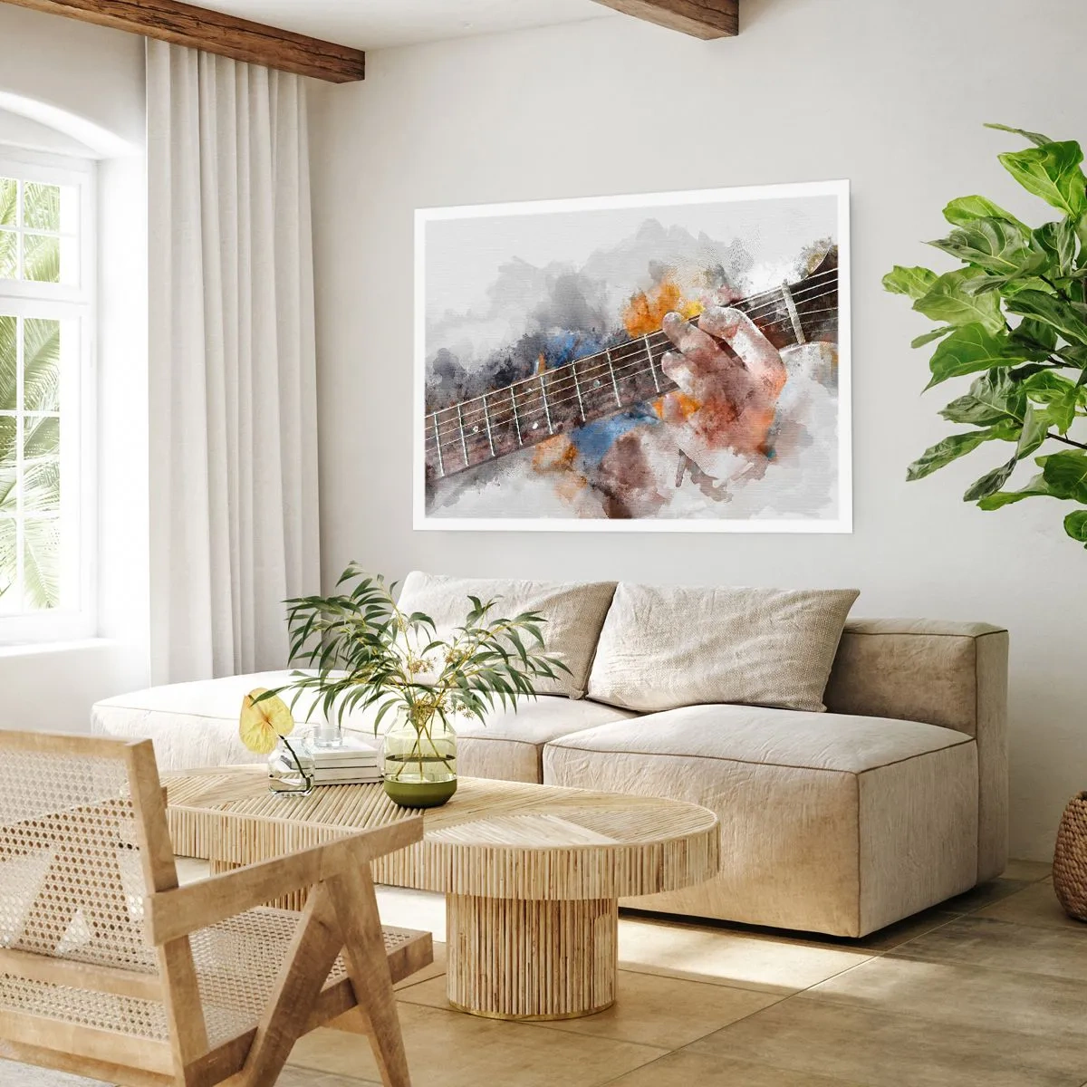 Poster - Poëzie tussen de snaren - 100x70 cm