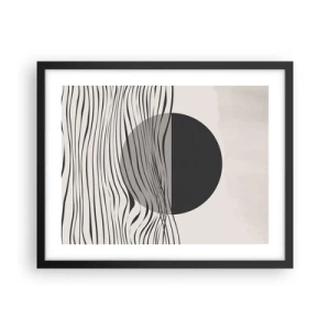 Poster in een zwarte lijst - Halve compositie - 50x40 cm