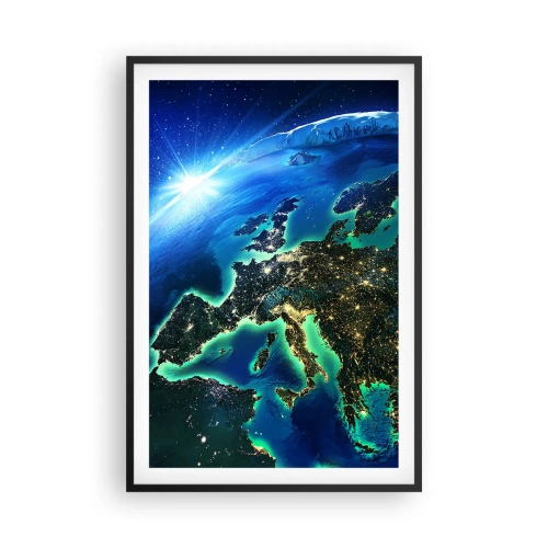 Poster in een zwarte lijst - Sprankelend Europa - 61x91 cm