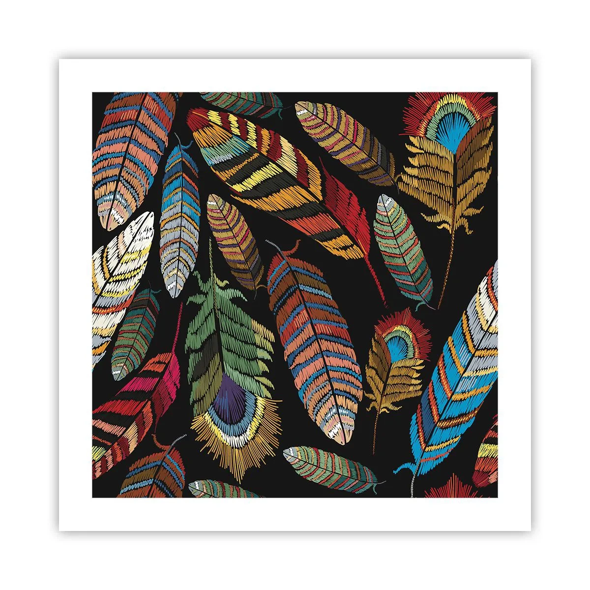 Poster - Het vogelcarnaval - 50x50 cm