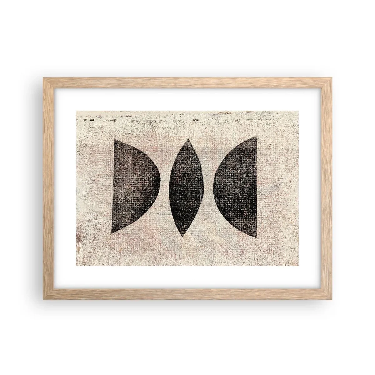 Een poster in een licht eiken lijst - etnische abstractie - 40x30 cm
