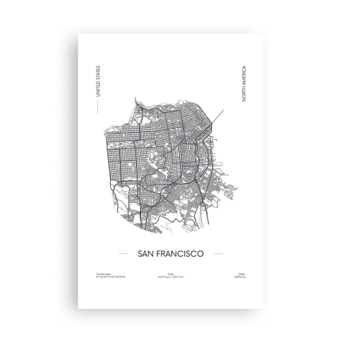 Poster - Anatomie van San Francisco - 61x91 cm