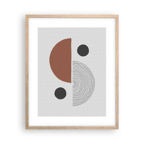 Een poster in een licht eiken lijst - Perfectie van het wiel - 40x50 cm