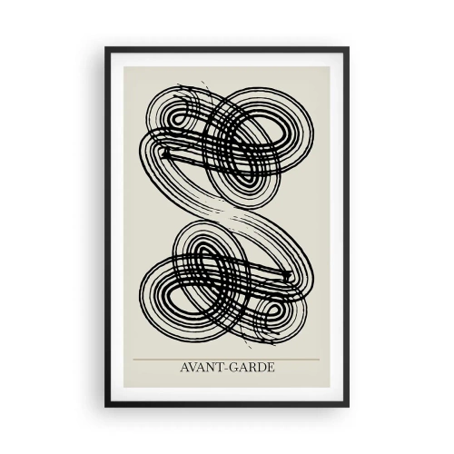 Poster in een zwarte lijst - Het kwam er spontaan uit - 61x91 cm