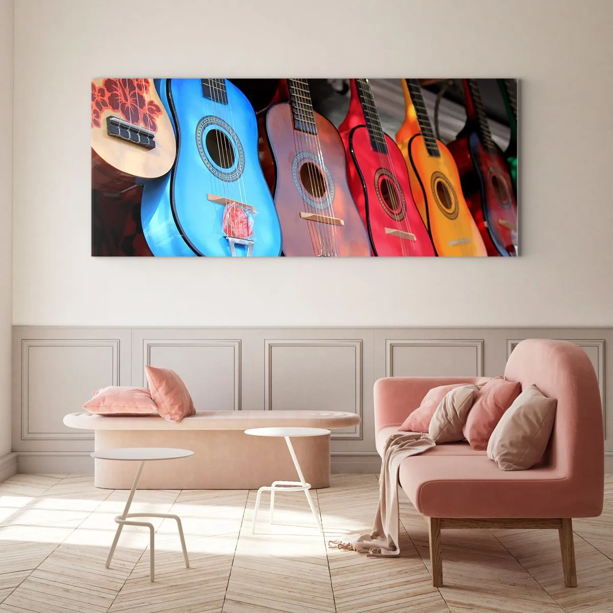 Schilderen op glas - Latijnse sfeer - 160x50 cm