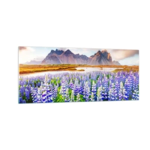 Schilderen op glas - Kracht en soberheid naast zachtheid - 100x40 cm