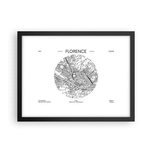 Poster in een zwarte lijst - Anatomie van Florencia - 40x30 cm