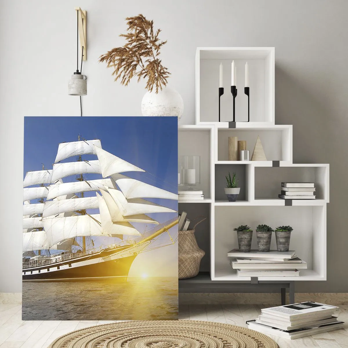 Schilderen op glas - Hun tijd gaat nooit voorbij - 50x70 cm