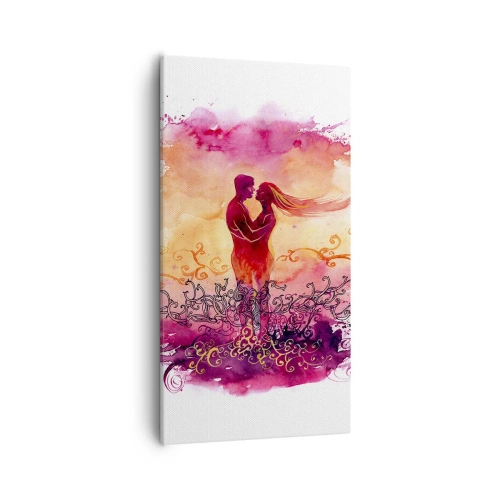 Schilderen op canvas - Een hart! Ik heb zo weinig nodig... - 55x100 cm