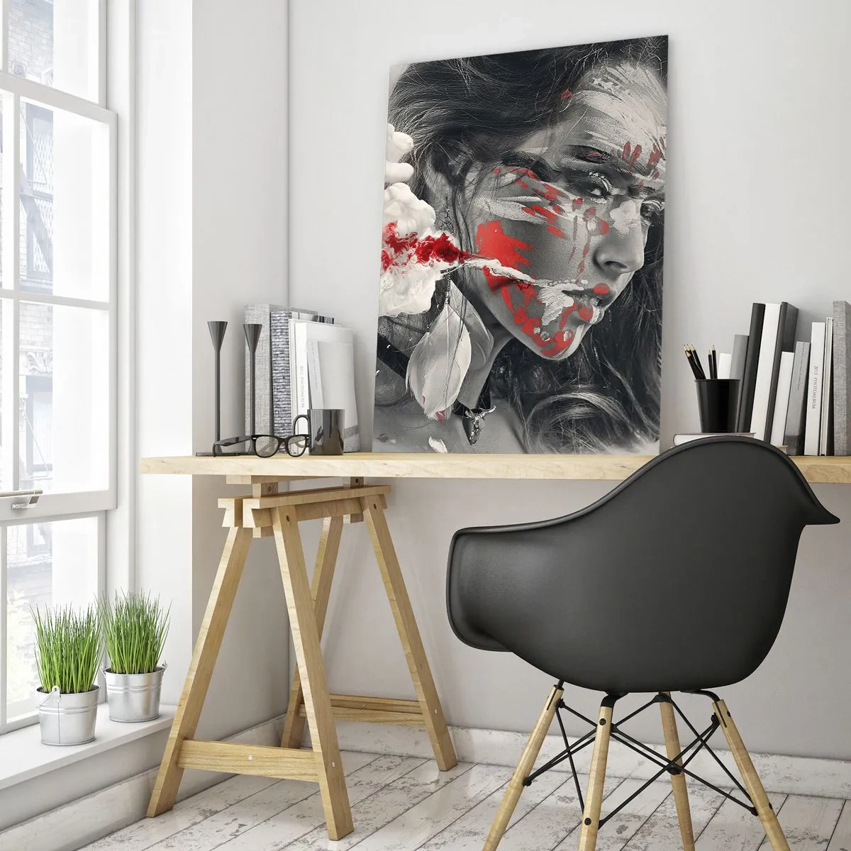 Schilderen op glas - In de dampen van absurditeit - 50x70 cm