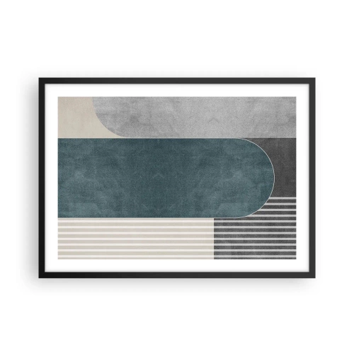 Poster in een zwarte lijst - Compositie op niveau - 70x50 cm