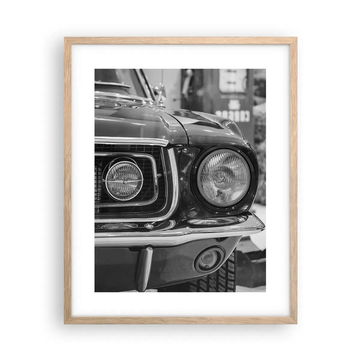 Een poster in een licht eiken lijst - Hard rijden - 40x50 cm