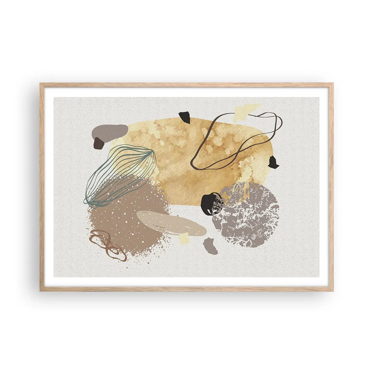Een poster in een licht eiken lijst - Toegepaste plumcologie - 100x70 cm