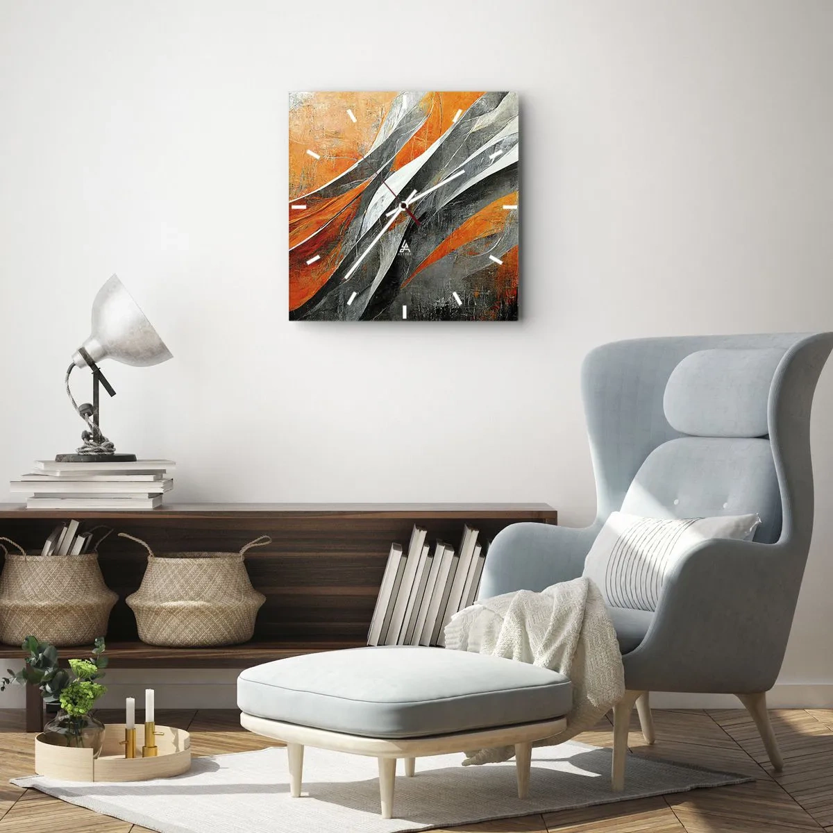 Wandklok - Klok - Hitte en koude - 40x40 cm