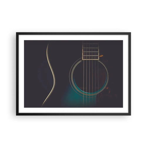 Poster in een zwarte lijst - Nog even voordat het klinkt - 70x50 cm