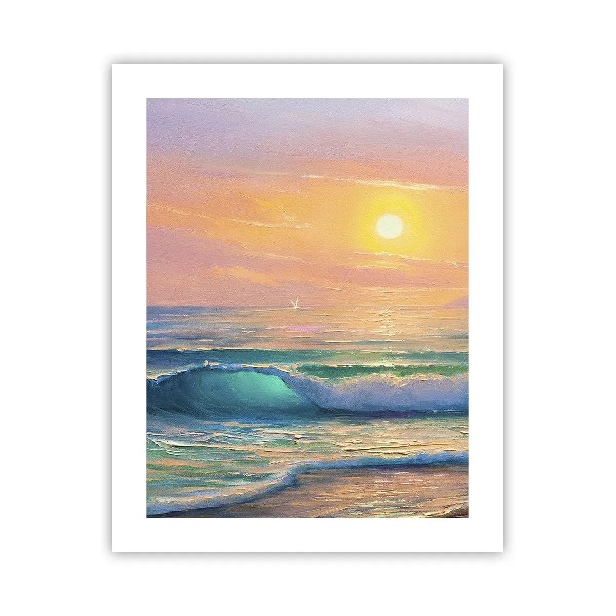 Poster - Een turquoise lied van de golven - 40x50 cm