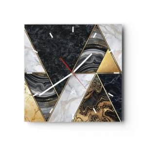 Wandklok - Klok - Steen bij steen - 30x30 cm