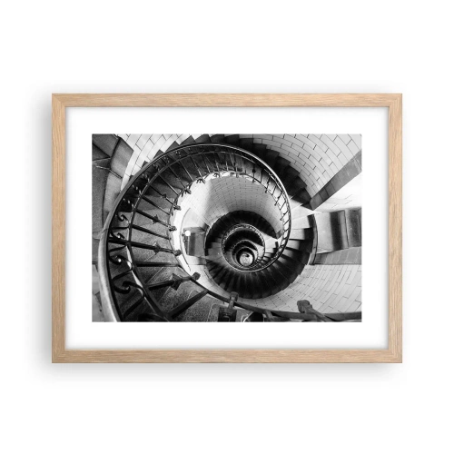Een poster in een licht eiken lijst - Hoger en hoger - 40x30 cm