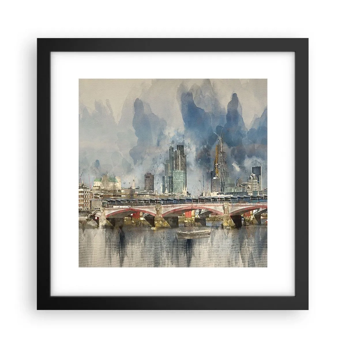 Poster in een zwarte lijst - Londen in al zijn glorie - 30x30 cm