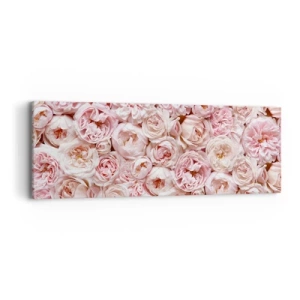 Schilderen op canvas - Een bed van rozen - 90x30 cm