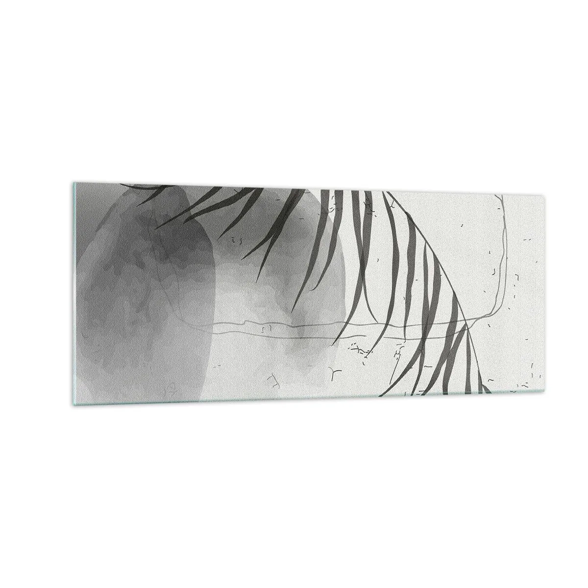 Schilderen op glas - Het subtiele exotisme van de natuur - 100x40 cm